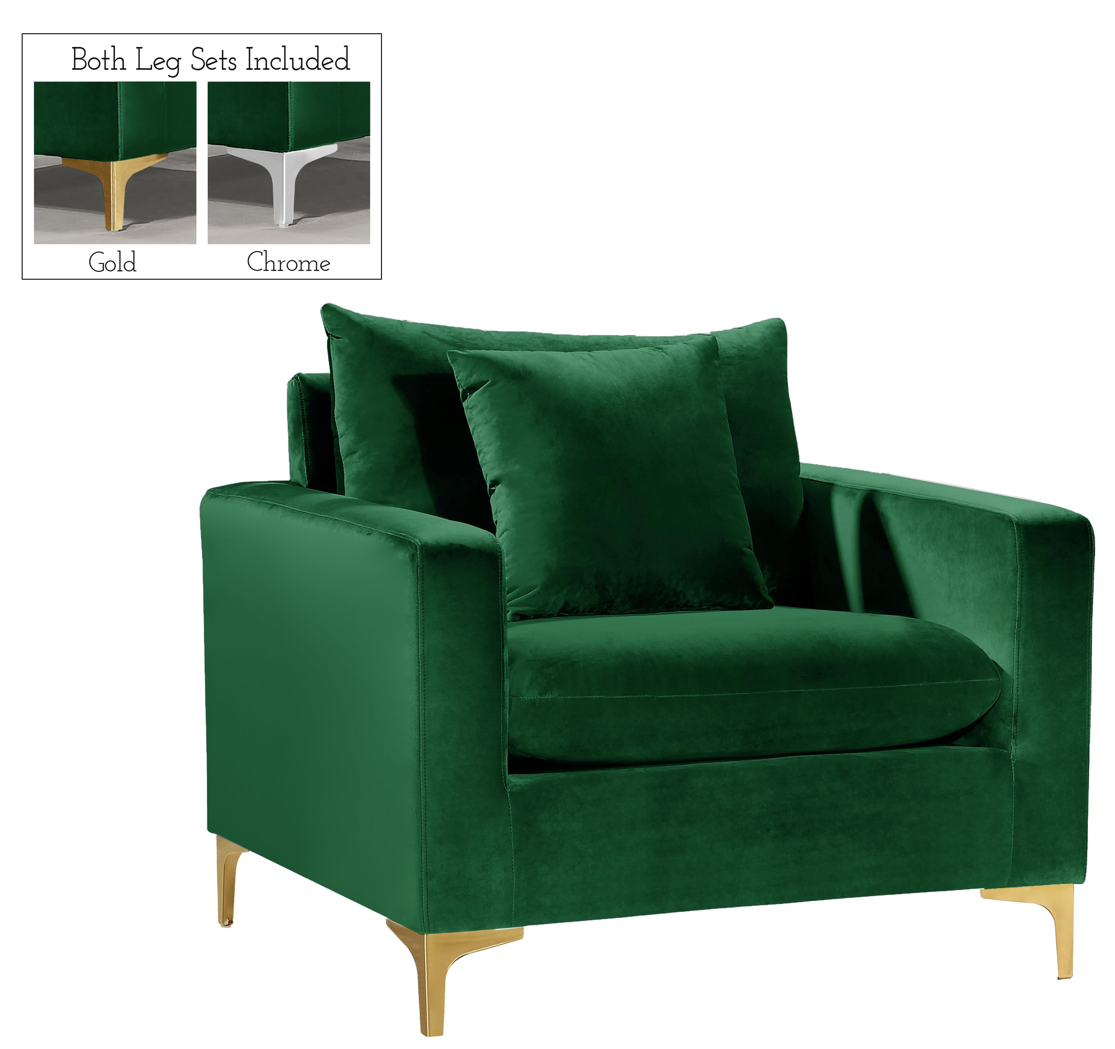 Naomi Green Velvet Chair - Luxe Home Furnishings (Jersey City, NJ)