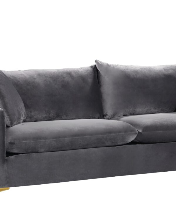 Naomi Grey Velvet Sofa - Luxe Home Furnishings (Jersey City, NJ)