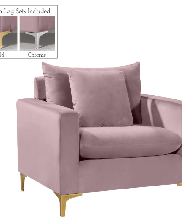 Naomi Pink Velvet Chair - Luxe Home Furnishings (Jersey City, NJ)