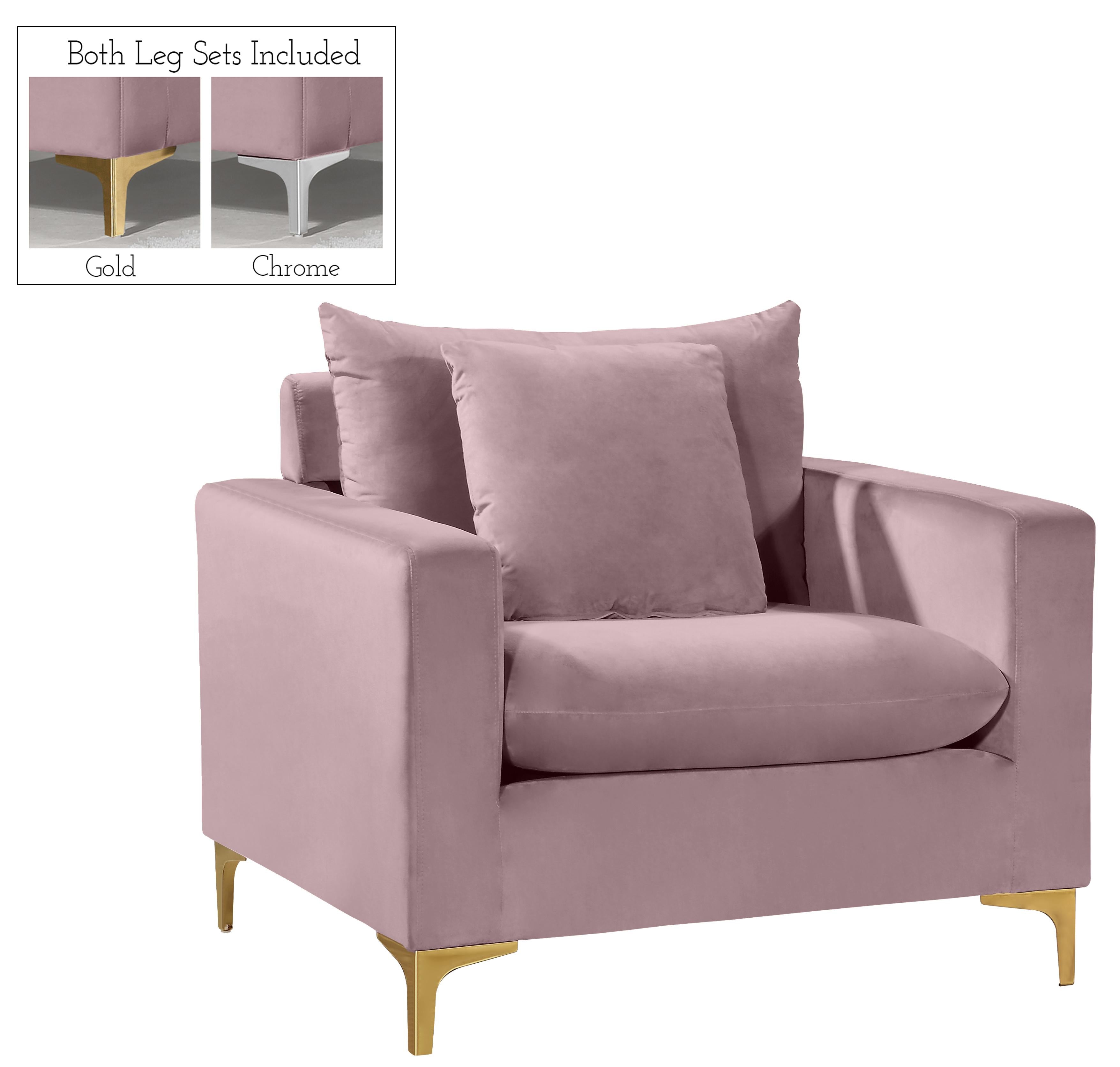 Naomi Pink Velvet Chair - Luxe Home Furnishings (Jersey City, NJ)