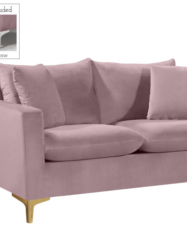 Naomi Pink Velvet Loveseat - Luxe Home Furnishings (Jersey City, NJ)