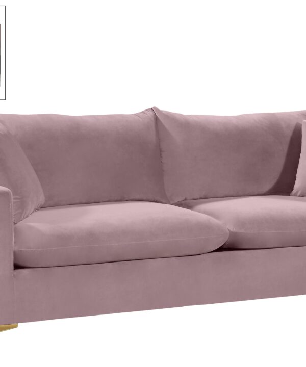 Naomi Pink Velvet Sofa - Luxe Home Furnishings (Jersey City, NJ)
