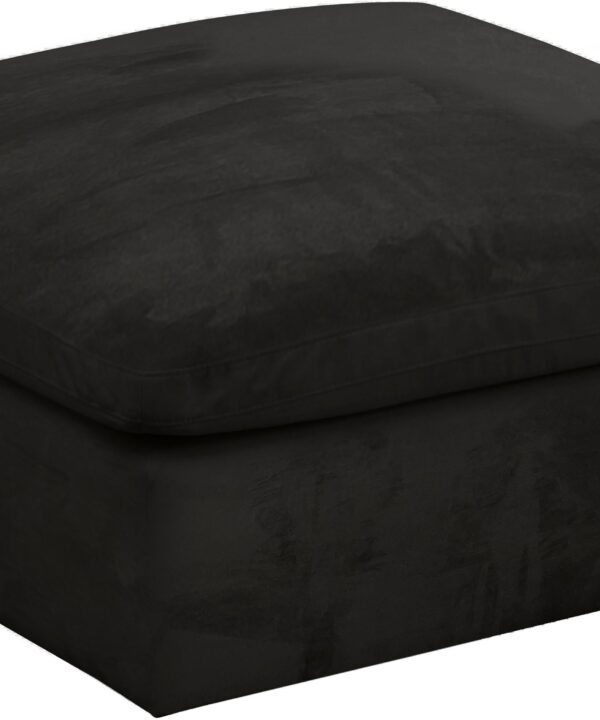 Cozy Black Velvet Ottoman - Luxe Home Furnishings (Jersey City, NJ)