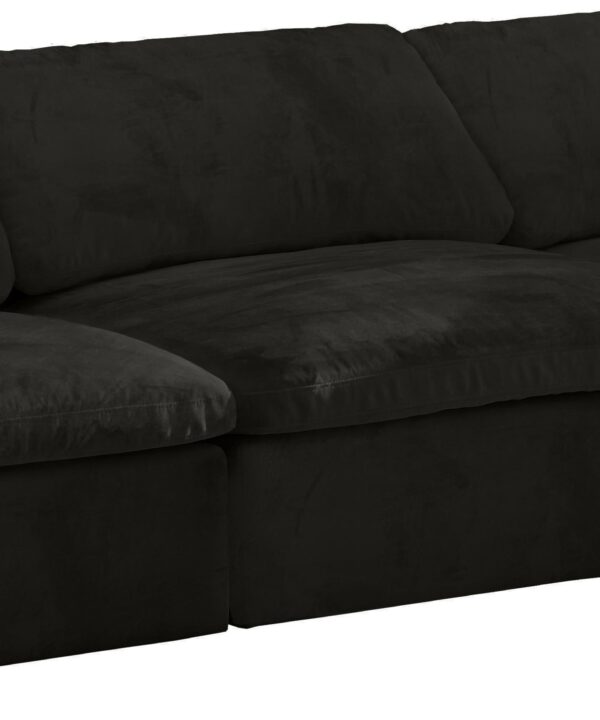 Cozy Black Velvet Cloud Modular Sofa - Luxe Home Furnishings (Jersey City, NJ)