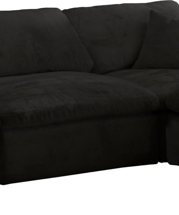 Cozy Black Velvet Cloud Modular Sectional - Luxe Home Furnishings (Jersey City, NJ)