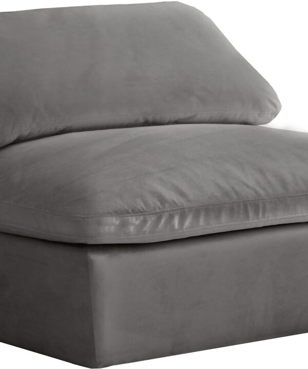 Cozy Grey Velvet Chair - Luxe Home Furnishings (Jersey City, NJ)