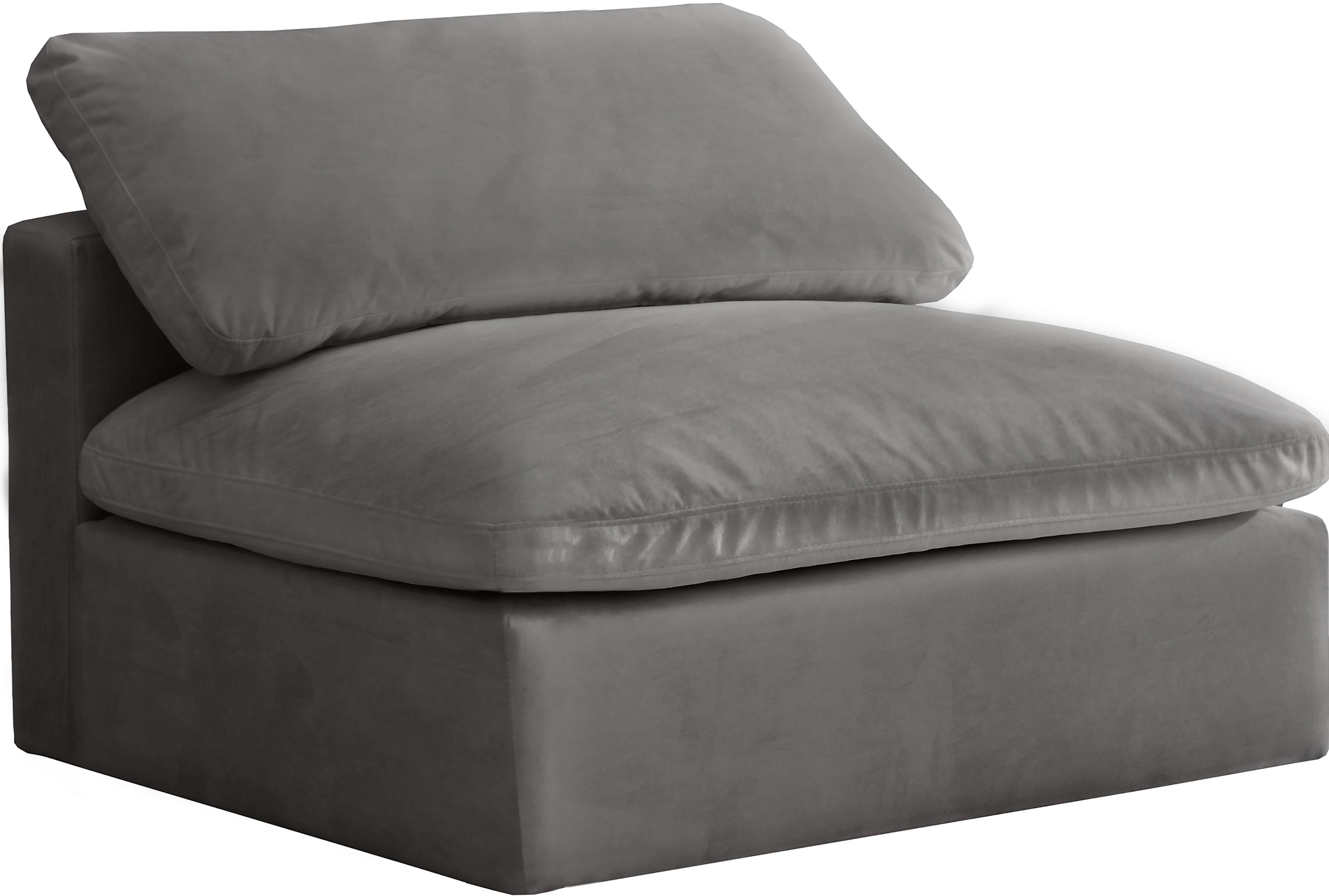 Cozy Grey Velvet Chair - Luxe Home Furnishings (Jersey City, NJ)