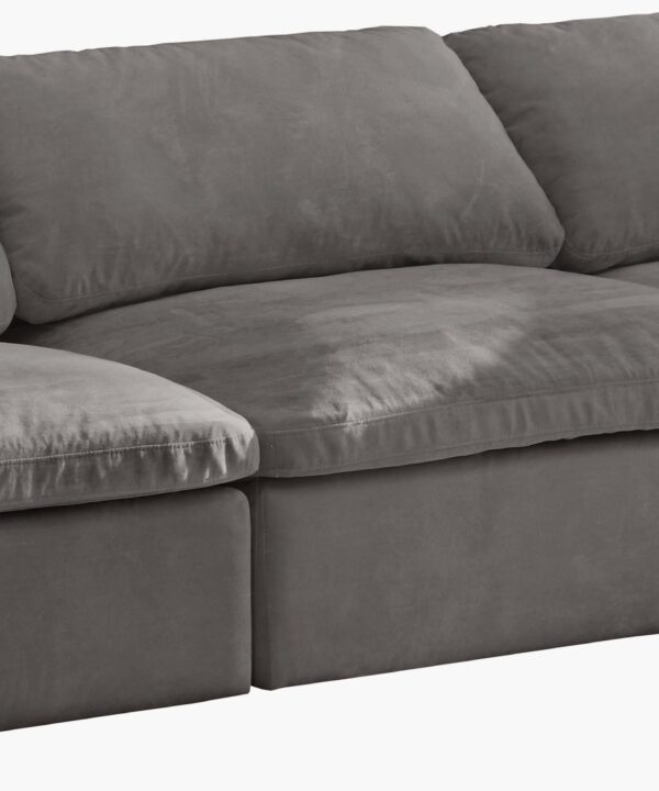 Cozy Grey Velvet Cloud Modular Sofa - Luxe Home Furnishings (Jersey City, NJ)
