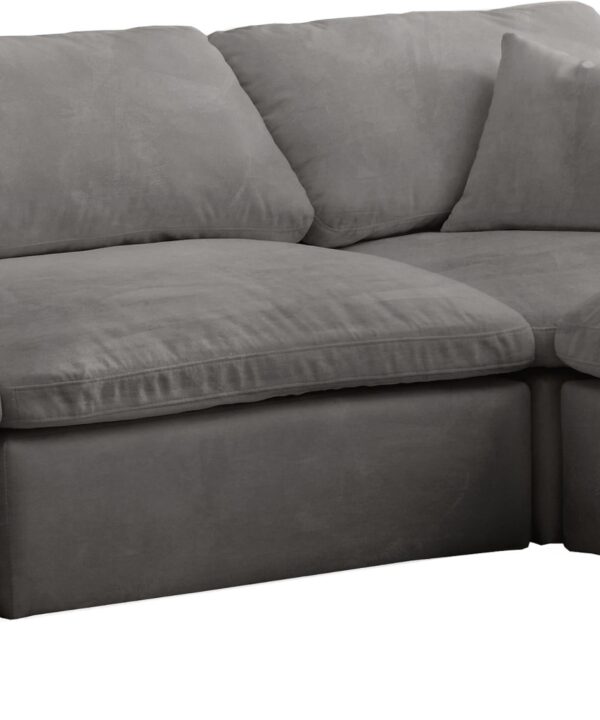 Cozy Grey Velvet Cloud Modular Sectional - Luxe Home Furnishings (Jersey City, NJ)