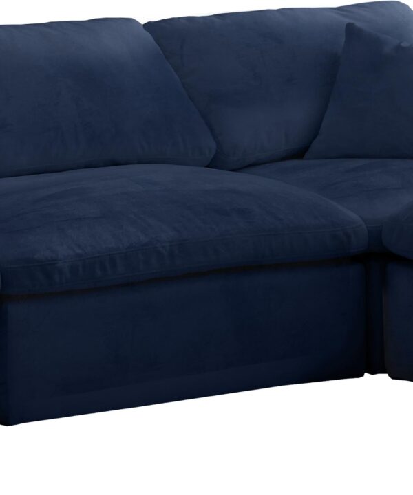 Cozy Navy Velvet Cloud Modular Sectional - Luxe Home Furnishings (Jersey City, NJ)