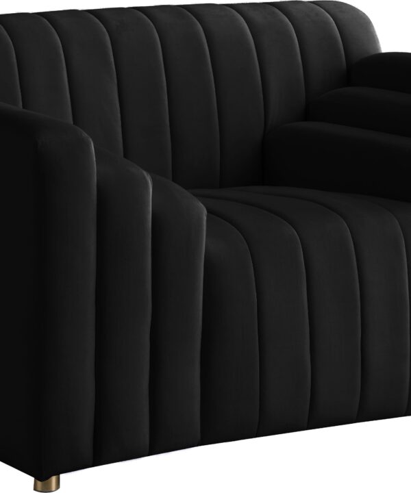 Naya Black Velvet Chair - Luxe Home Furnishings (Jersey City, NJ)