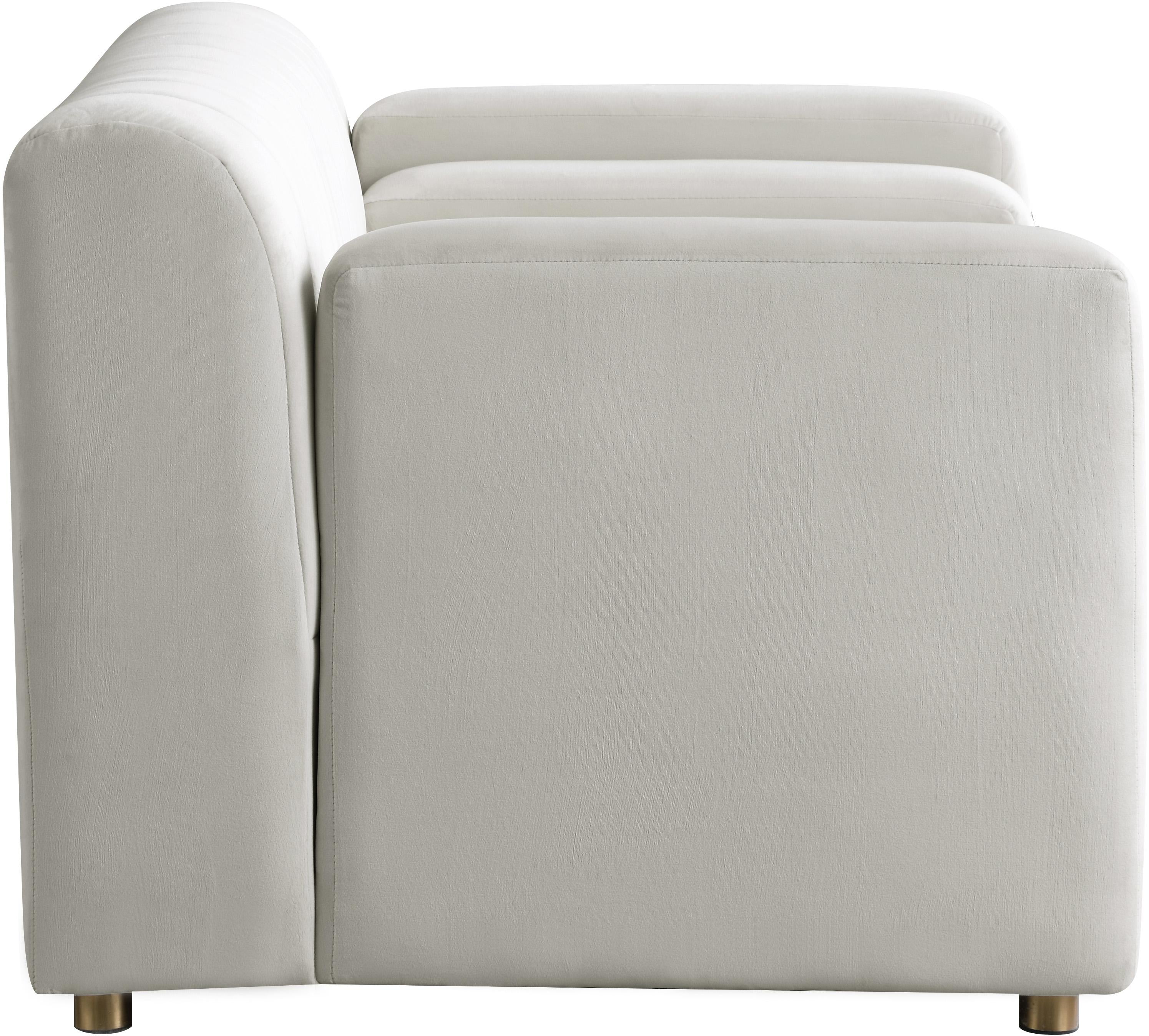 Naya Cream Velvet Chair - Luxe Home Furnishings (Jersey City, NJ)