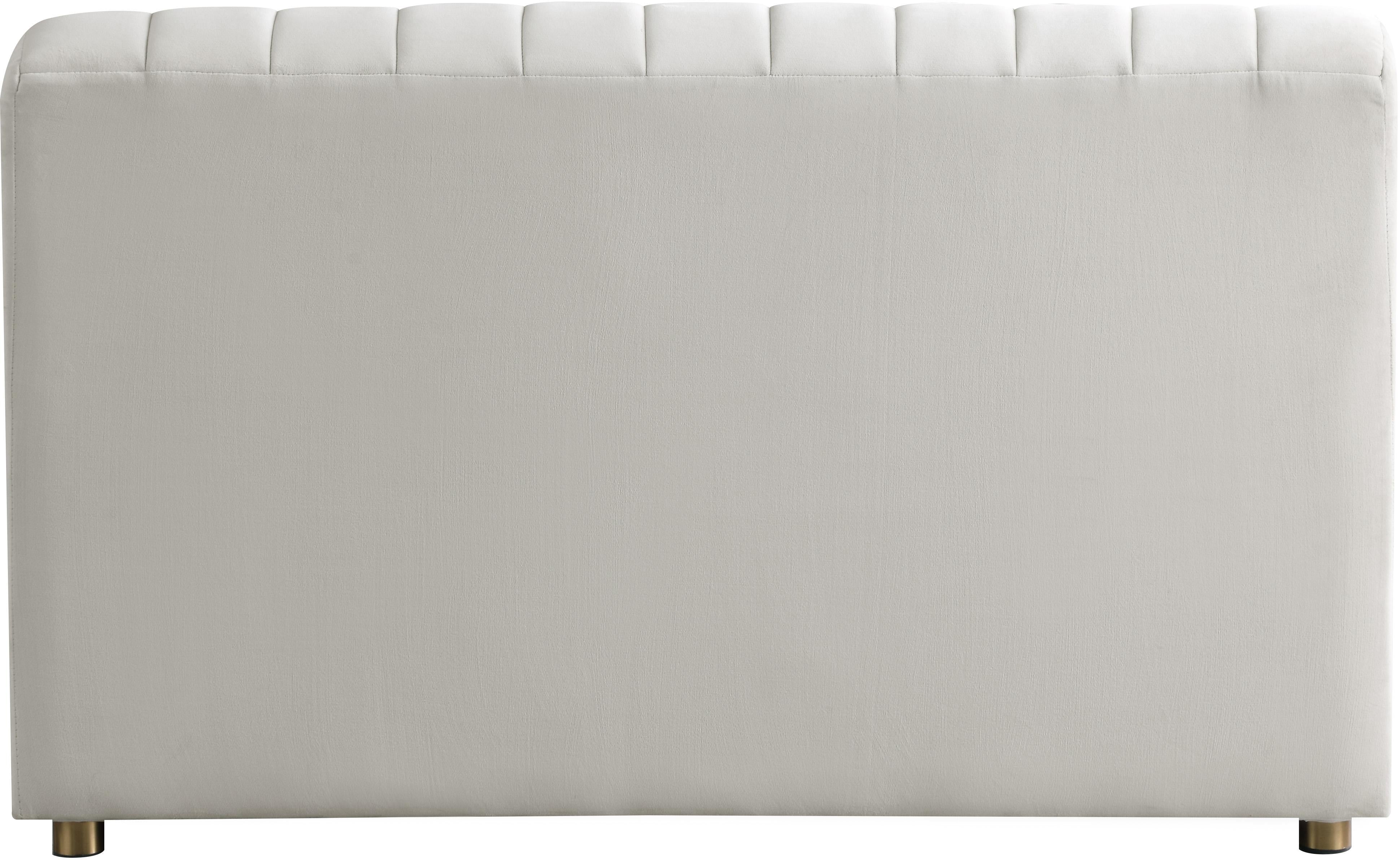Naya Cream Velvet Chair - Luxe Home Furnishings (Jersey City, NJ)