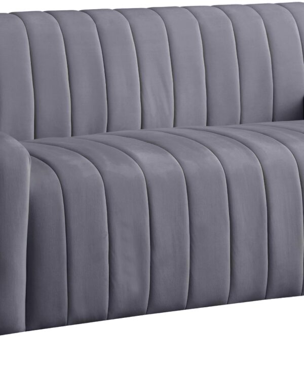 Naya Grey Velvet Loveseat - Luxe Home Furnishings (Jersey City, NJ)