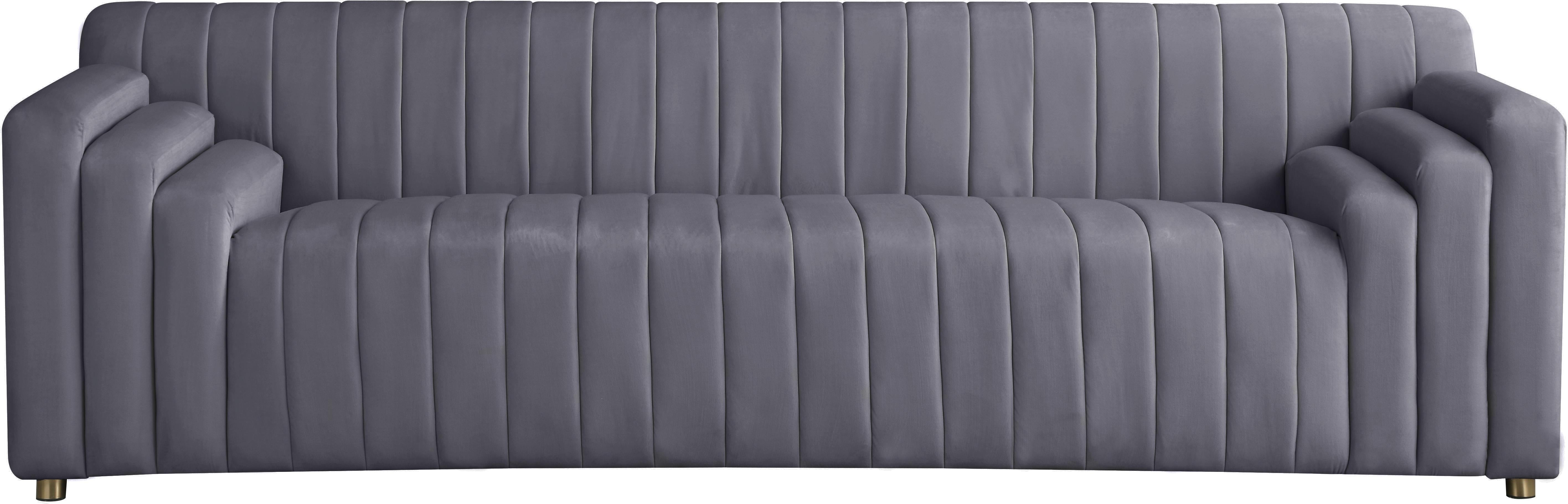 Naya Grey Velvet Sofa - Luxe Home Furnishings (Jersey City, NJ)
