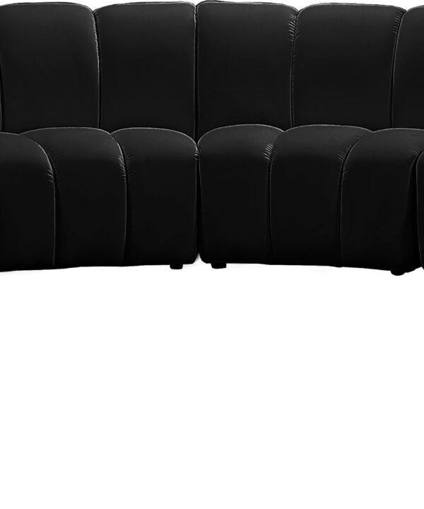 Infinity Black Velvet 10pc. Modular Sectional - Luxe Home Furnishings (Jersey City, NJ)