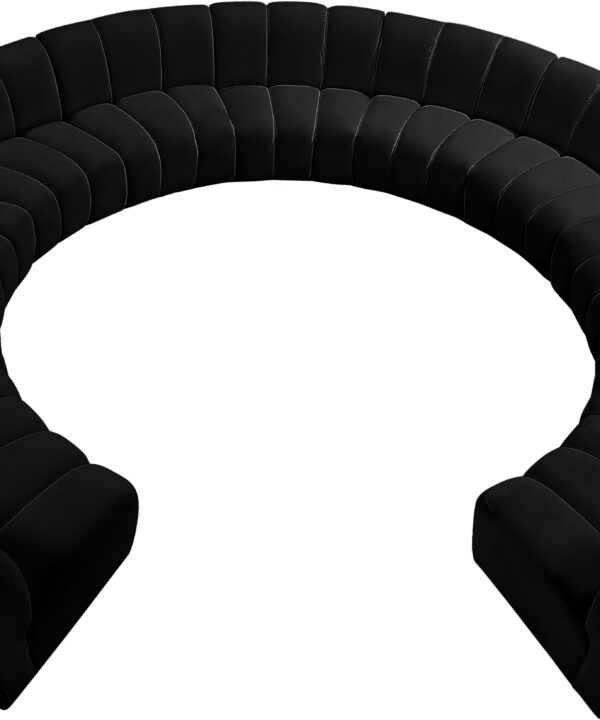 Infinity Black Velvet 11pc. Modular Sectional - Luxe Home Furnishings (Jersey City, NJ)