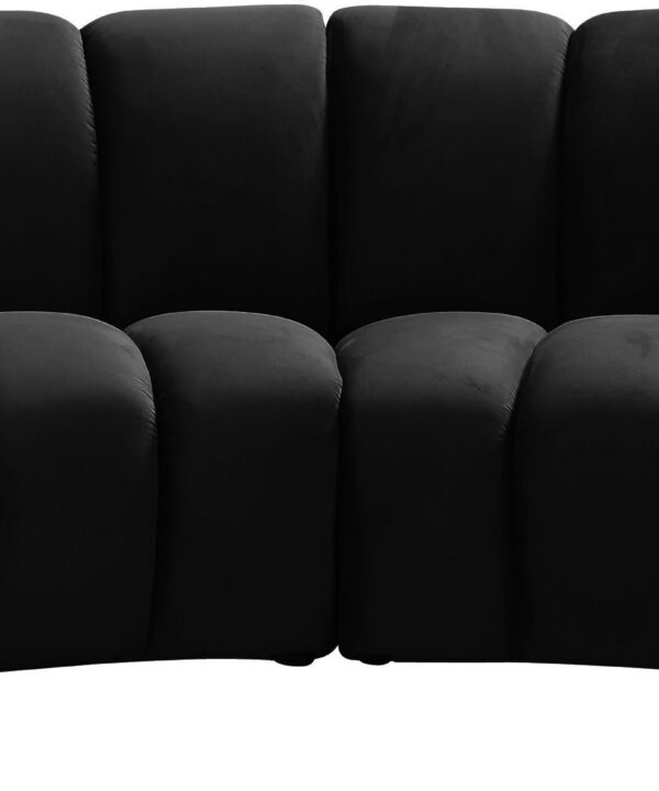 Infinity Black Velvet 4pc. Modular Sectional - Luxe Home Furnishings (Jersey City, NJ)