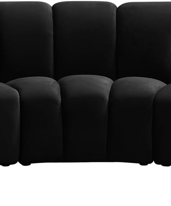 Infinity Black Velvet 5pc. Modular Sectional - Luxe Home Furnishings (Jersey City, NJ)