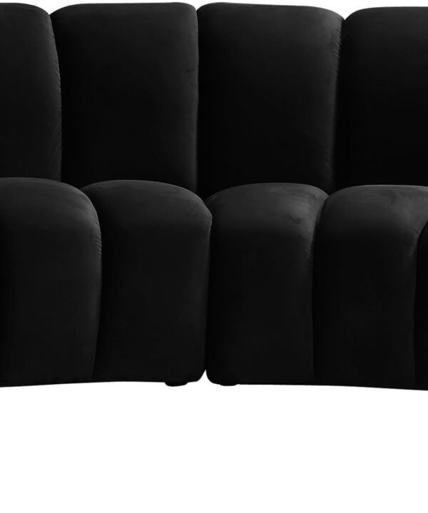 Infinity Black Velvet 6pc. Modular Sectional - Luxe Home Furnishings (Jersey City, NJ)