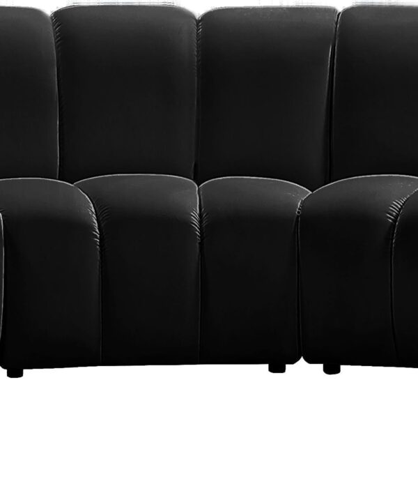 Infinity Black Velvet 7pc. Modular Sectional - Luxe Home Furnishings (Jersey City, NJ)