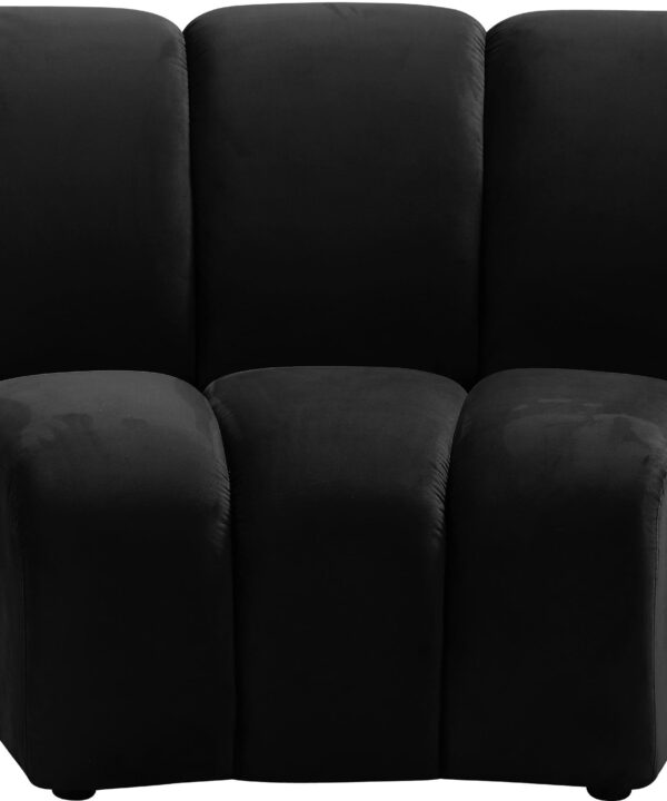 Infinity Black Velvet Modular Chair - Luxe Home Furnishings (Jersey City, NJ)