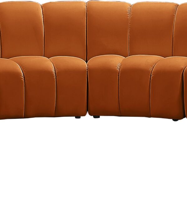 Infinity Cognac Velvet 10pc. Modular Sectional - Luxe Home Furnishings (Jersey City, NJ)