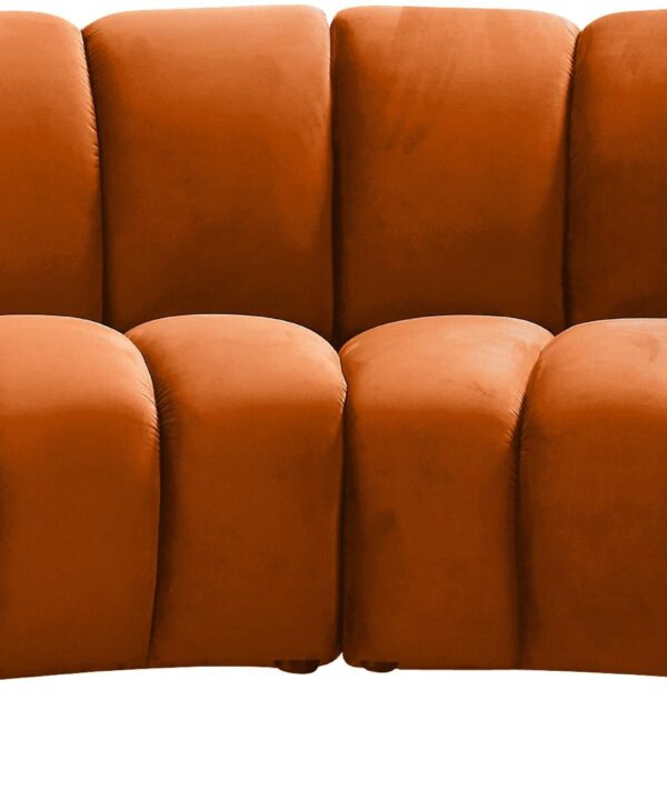 Infinity Cognac Velvet 4pc. Modular Sectional - Luxe Home Furnishings (Jersey City, NJ)