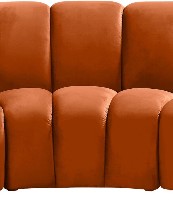 Infinity Cognac Velvet 3pc. Modular Sectional - Luxe Home Furnishings (Jersey City, NJ)