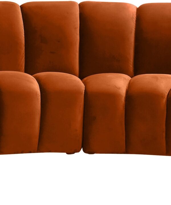 Infinity Cognac Velvet 6pc. Modular Sectional - Luxe Home Furnishings (Jersey City, NJ)