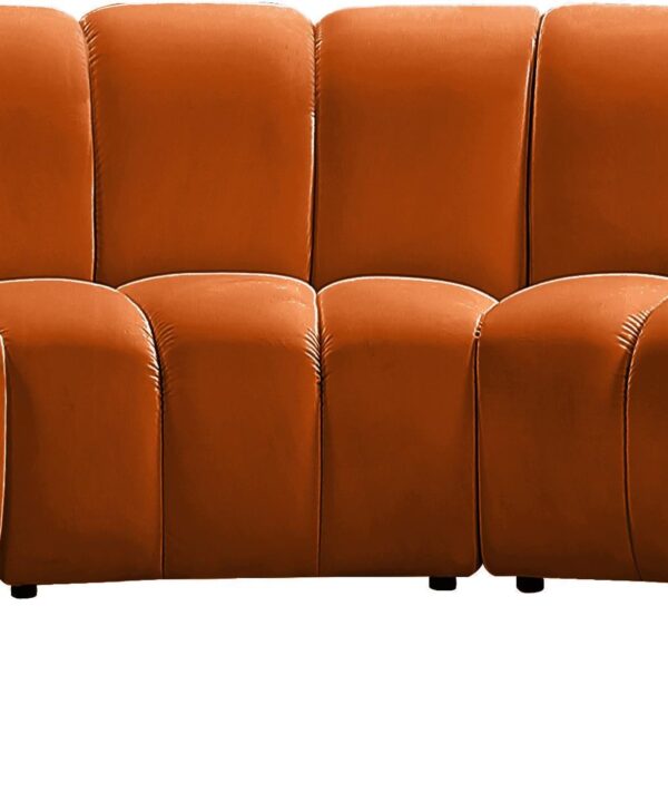 Infinity Cognac Velvet 7pc. Modular Sectional - Luxe Home Furnishings (Jersey City, NJ)