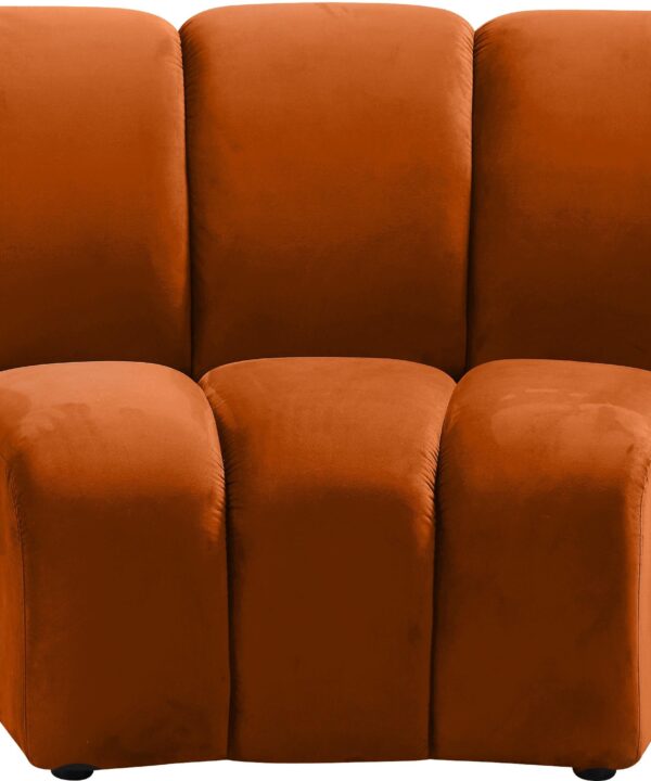 Infinity Cognac Velvet Modular Chair - Luxe Home Furnishings (Jersey City, NJ)