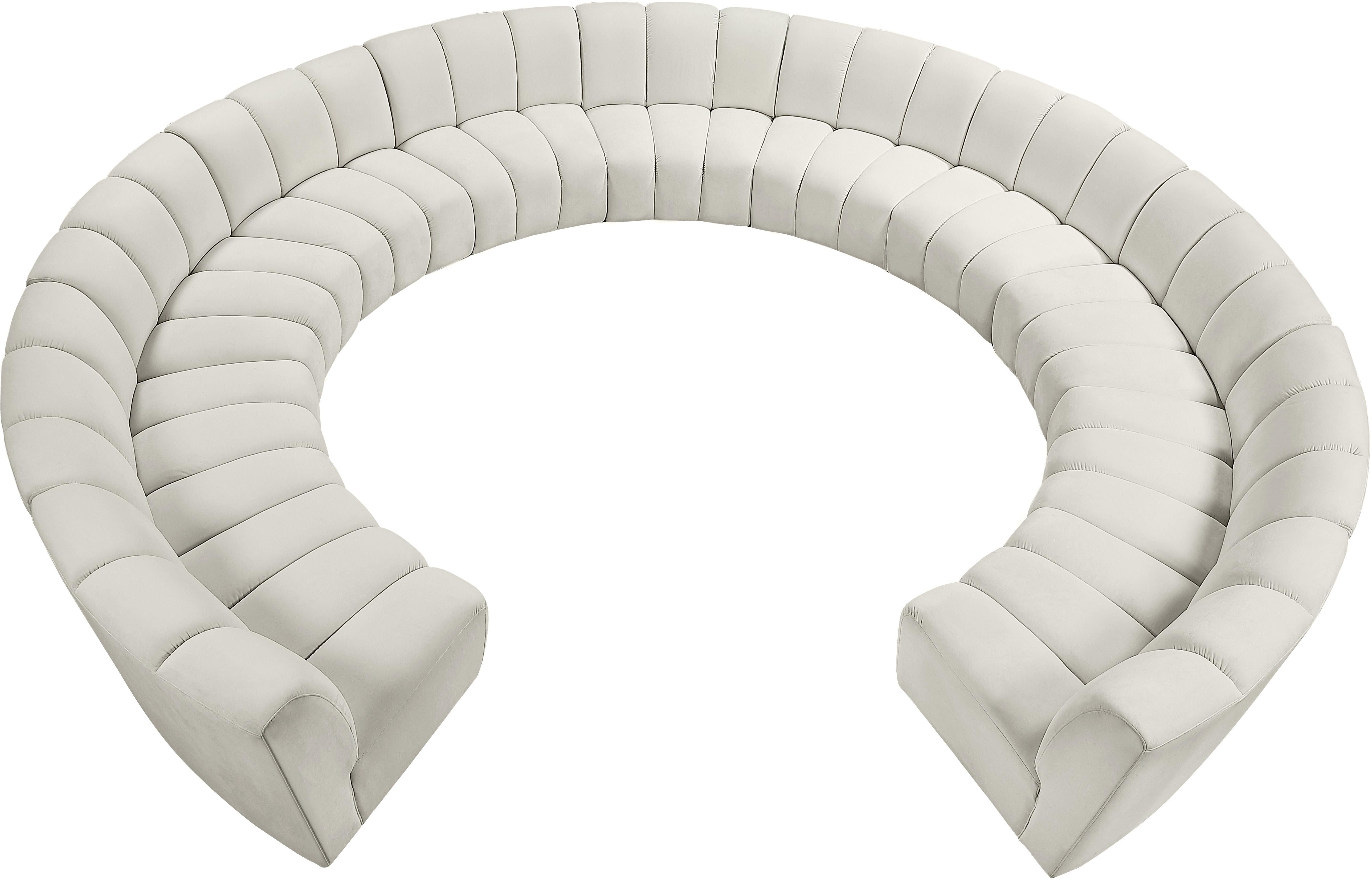 Infinity Cream Velvet 11pc. Modular Sectional - Luxe Home Furnishings (Jersey City, NJ)