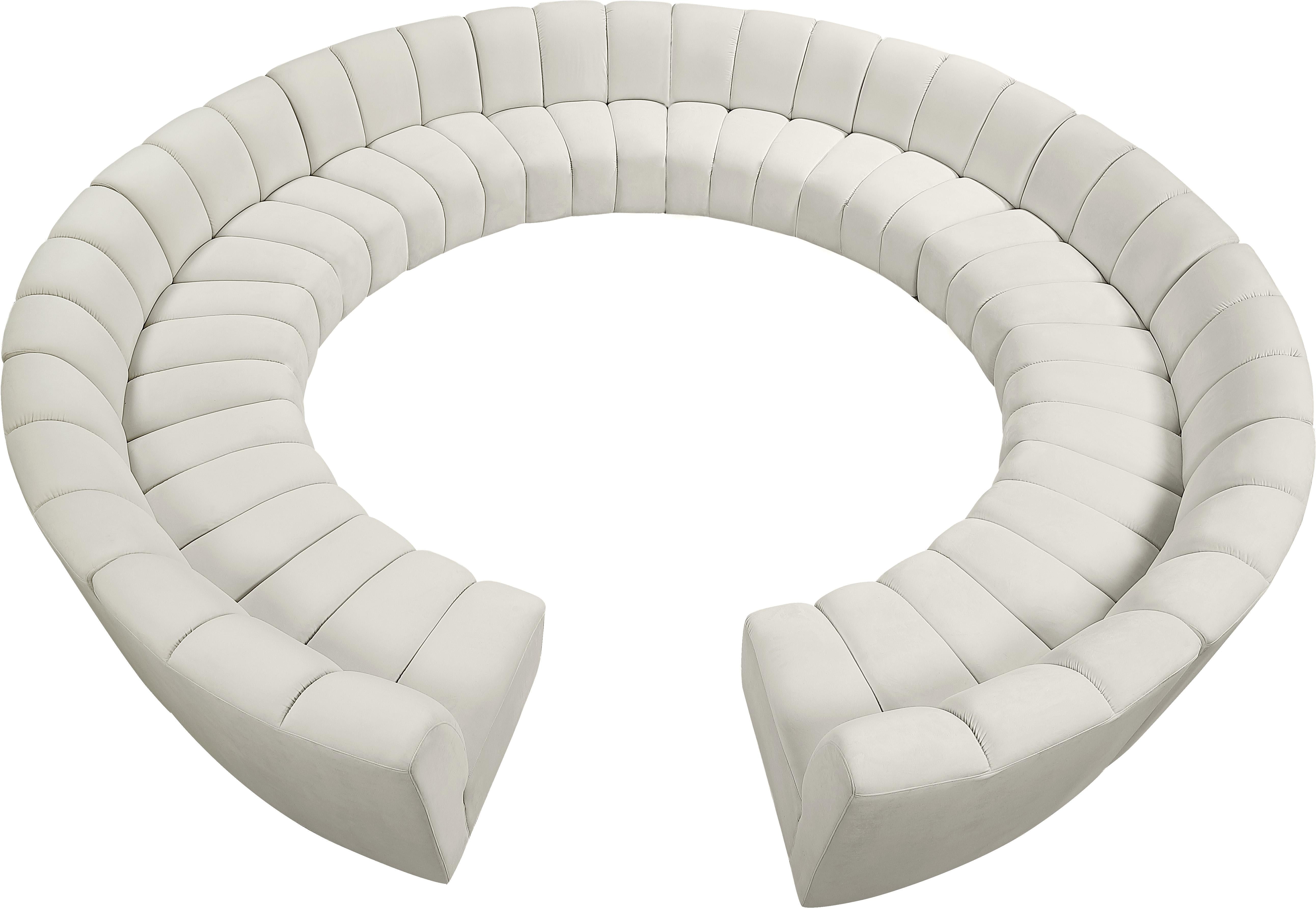 Infinity Cream Velvet 12pc. Modular Sectional - Luxe Home Furnishings (Jersey City, NJ)