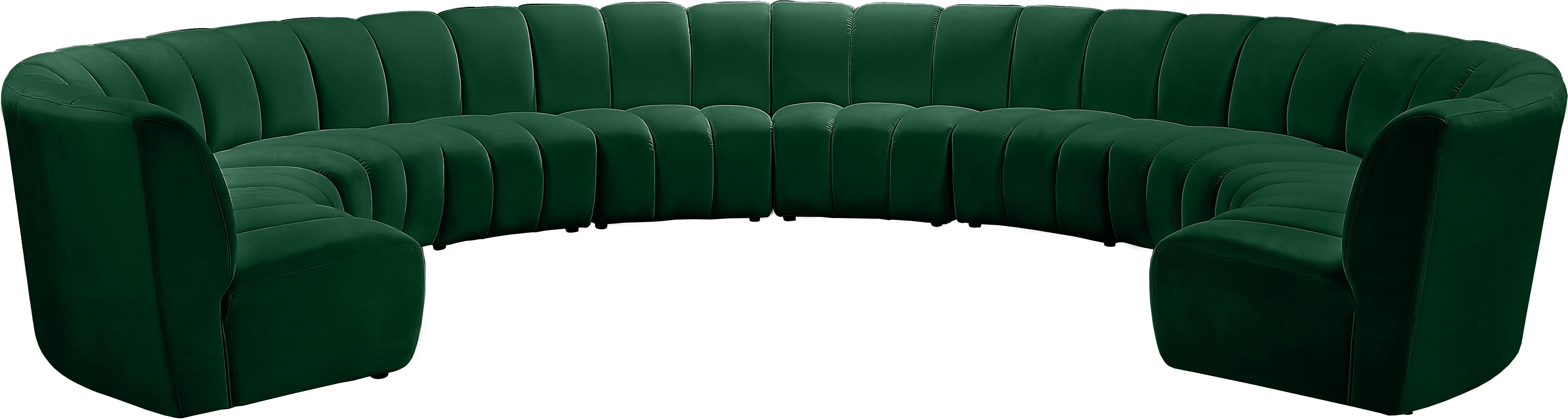 Infinity Green Velvet 10pc. Modular Sectional - Luxe Home Furnishings (Jersey City, NJ)