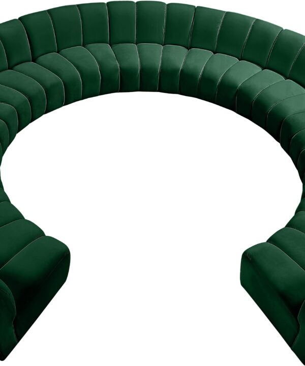 Infinity Green Velvet 11pc. Modular Sectional - Luxe Home Furnishings (Jersey City, NJ)