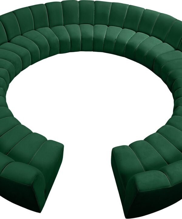 Infinity Green Velvet 12pc. Modular Sectional - Luxe Home Furnishings (Jersey City, NJ)