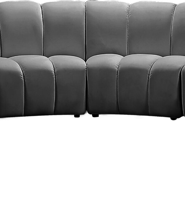 Infinity Grey Velvet 10pc. Modular Sectional - Luxe Home Furnishings (Jersey City, NJ)