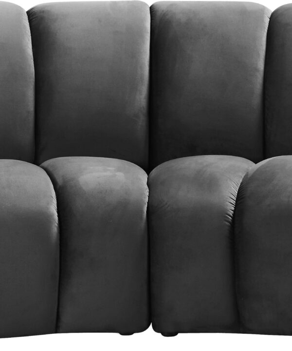 Infinity Grey Velvet 2pc. Modular Sectional - Luxe Home Furnishings (Jersey City, NJ)