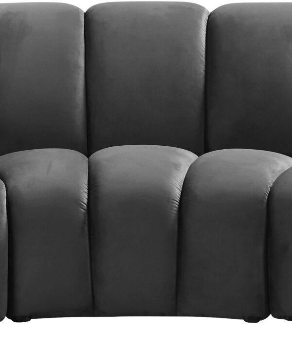 Infinity Grey Velvet 3pc. Modular Sectional - Luxe Home Furnishings (Jersey City, NJ)