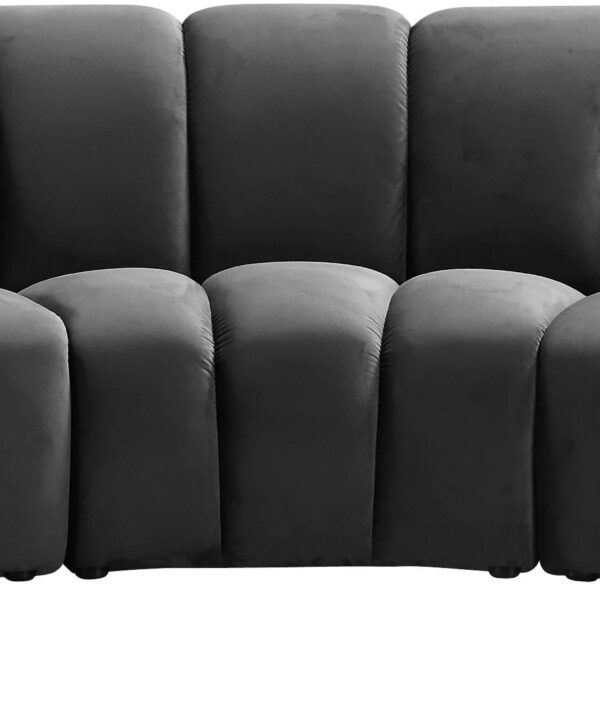 Infinity Grey Velvet 5pc. Modular Sectional - Luxe Home Furnishings (Jersey City, NJ)