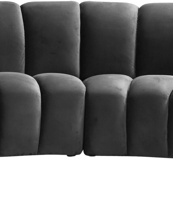 Infinity Grey Velvet 6pc. Modular Sectional - Luxe Home Furnishings (Jersey City, NJ)