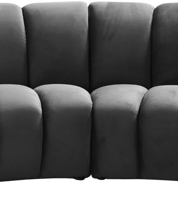 Infinity Grey Velvet 4pc. Modular Sectional - Luxe Home Furnishings (Jersey City, NJ)