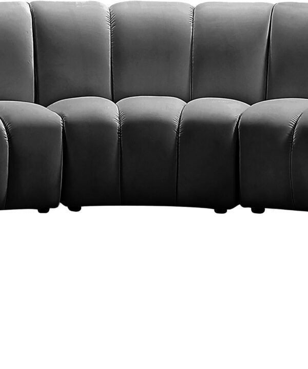 Infinity Grey Velvet 9pc. Modular Sectional - Luxe Home Furnishings (Jersey City, NJ)