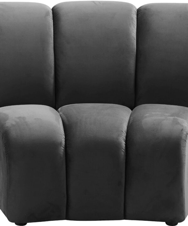 Infinity Grey Velvet Modular Chair - Luxe Home Furnishings (Jersey City, NJ)