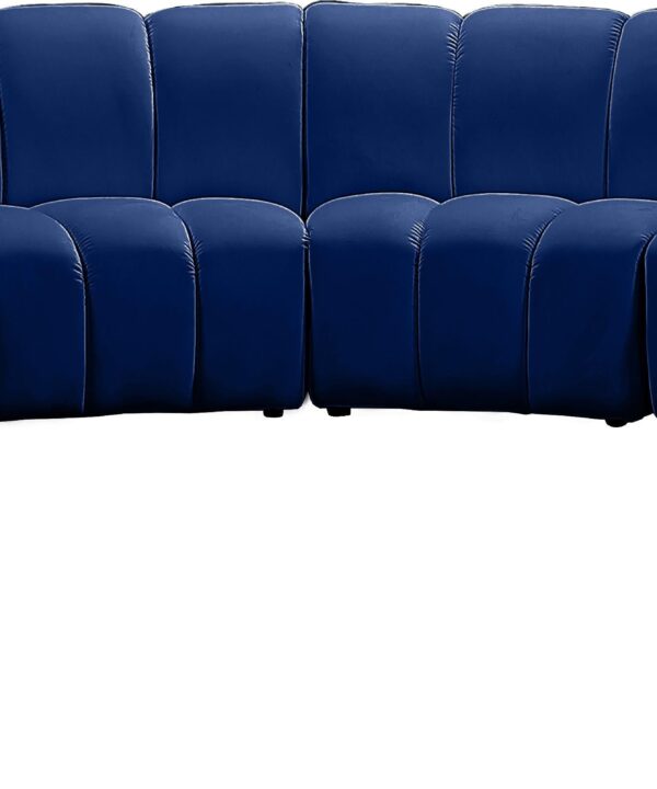 Infinity Navy Velvet 10pc. Modular Sectional - Luxe Home Furnishings (Jersey City, NJ)