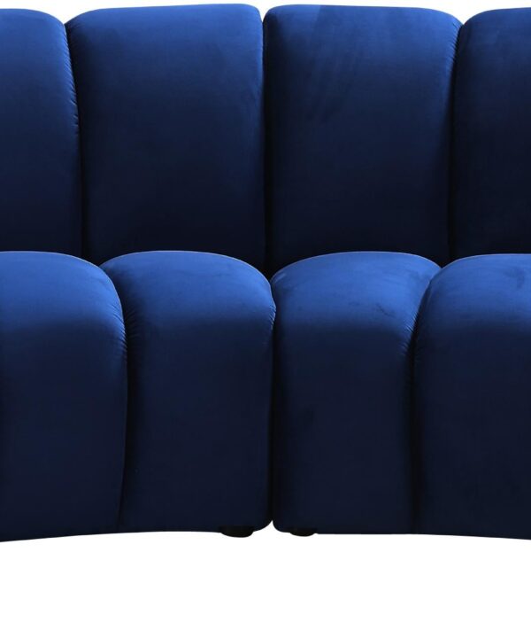 Infinity Navy Velvet 4pc. Modular Sectional - Luxe Home Furnishings (Jersey City, NJ)