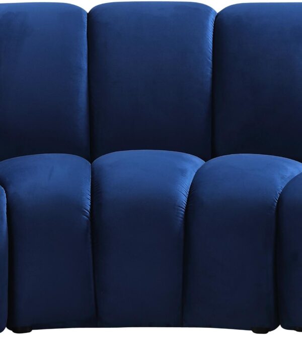 Infinity Navy Velvet 3pc. Modular Sectional - Luxe Home Furnishings (Jersey City, NJ)