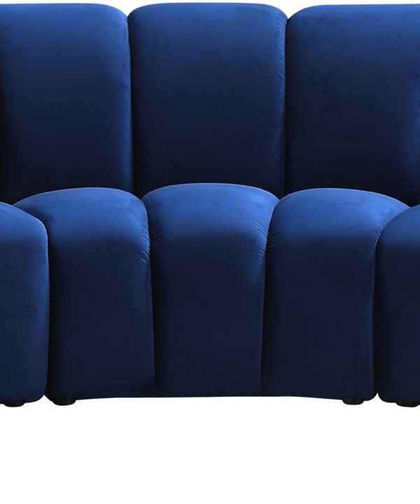 Infinity Navy Velvet 5pc. Modular Sectional - Luxe Home Furnishings (Jersey City, NJ)