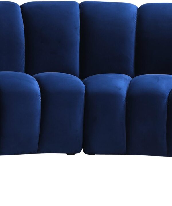 Infinity Navy Velvet 6pc. Modular Sectional - Luxe Home Furnishings (Jersey City, NJ)